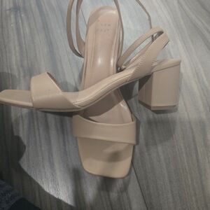 a new day Beige Block Heel Sandals